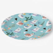 Assiettes En Carton Alpaca/Llama (Angle)