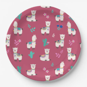 Assiettes En Carton Alpaca/Llama