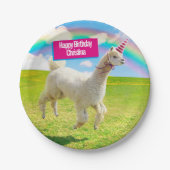 Assiettes En Carton Alpaca Unicorne sous ciel ouvert (Devant)