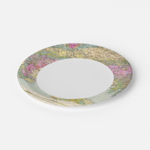 Assiettes En Carton Alpenlander - Carte Atlas des Alpes