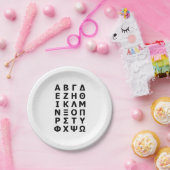 Assiettes En Carton Alphabet grec (Fête)