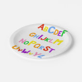 Assiettes En Carton Alphabet mignon (Angle)