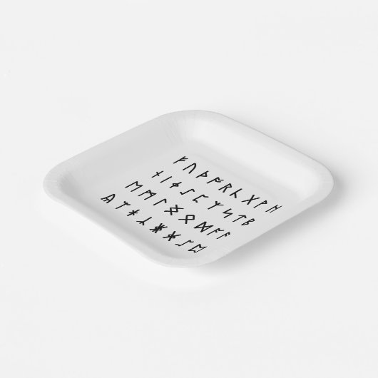 Assiettes En Carton Alphabet Runique [Futhorc] (Angulaire)