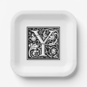 Assiettes En Carton Alphabet « Y » de William Morris