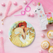 Assiettes En Carton Alphonse Mucha Art Nouveau Été (Fête)