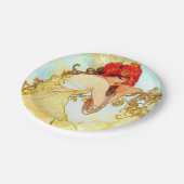 Assiettes En Carton Alphonse Mucha Art Nouveau Été (Angle)