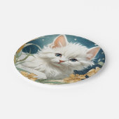 Assiettes En Carton Alphonse Mucha Art Nouveau Kitten (Angle)