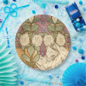 Assiettes En Carton Alphonse Mucha Elegant Art Nouveau Stars Camellia  (Fête)