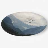 Assiettes En Carton Alpine Mountains Nature Photo Mariage campagnard P (Angle)