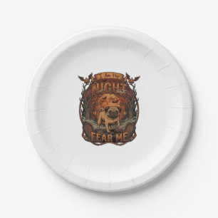 Assiettes En Carton Am Night Fear Me Pug Halloween Moon_1