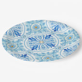 Assiettes En Carton Amalfi Coast Italy Mediterranean Tile Wedding (Angle)