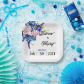 Assiettes En Carton Amant bleu (Fête)