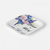 Assiettes En Carton Amant bleu (Angulaire)