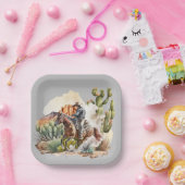 Assiettes En Carton Amateurs de cowboys occidentaux cool (Fête)