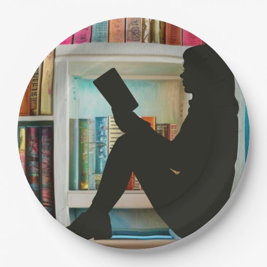 Assiettes En Carton Amateurs de livres (Devant)