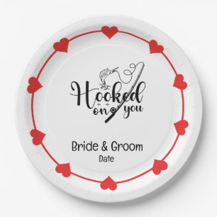 Assiettes En Carton Amateurs de pêche Hook sur vous Mariage