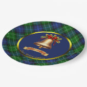 Assiettes En Carton Ambercrombie Tartan Noël personnalisé (Angle)