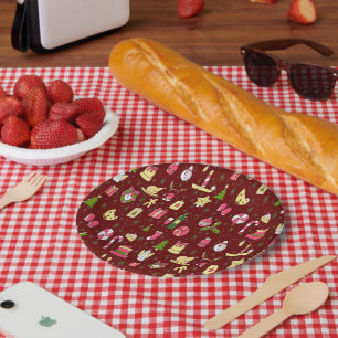 Assiettes En Carton Ambiance de Noël, design avec beaucoup de bonbons
