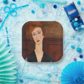 Assiettes En Carton Amedeo Modigliani - Portrait d'une femme (Fête)