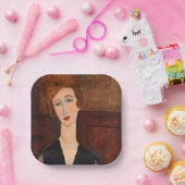 Assiettes En Carton Amedeo Modigliani - Portrait d'une femme (Fête)