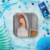Assiettes En Carton Amedeo Modigliani - Portrait Jeanne Hebuterne #1 (Fête)