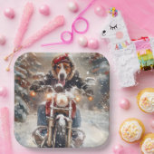 Assiettes En Carton Américain Anglais Foxhound équitation vélo Noël (Fête)