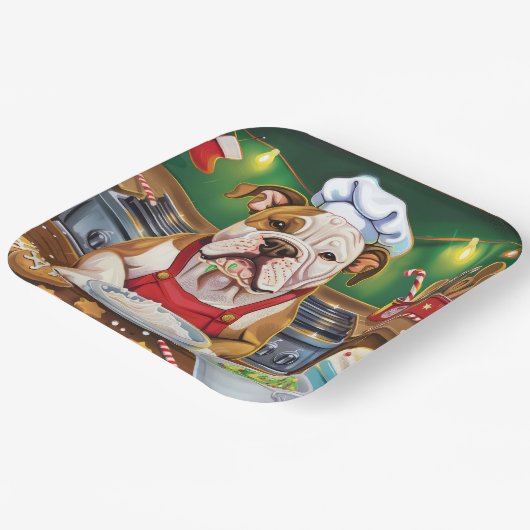 Assiettes En Carton American Bulldog Holiday Baking : Noël festif (Angulaire)