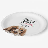 Assiettes En Carton American Cocker Spaniel Chien Mariage Cocktail (Angle)