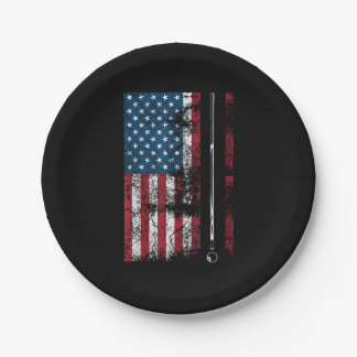 Assiettes En Carton American Flag Billiard Stick Cute Table Game Funny