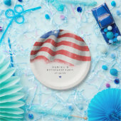 Assiettes En Carton American Flag Classic (Fête)