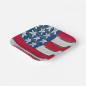 Assiettes En Carton American Flag Painted On Wooden Pallet (Angulaire)