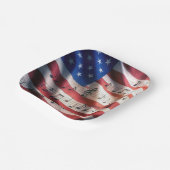 Assiettes En Carton American Flag With Musical Notes (Angulaire)