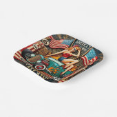 Assiettes En Carton America's Route 66 (Angulaire)