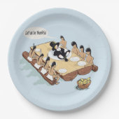 Assiettes En Carton Amérindien Thanksgiving Personnalisé (Devant)