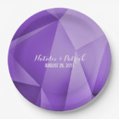 Assiettes En Carton Amethyst Jewel Tones Mariage Plaques en papier (Devant)