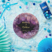 Assiettes En Carton Améthyste mauve mariée et Mariage de mariée (Fête)