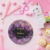 Assiettes En Carton Améthyste mauve mariée et Mariage de mariée (Fête)