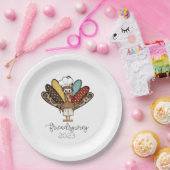 Assiettes En Carton Amicale Turquie fille drôle (Fête)