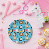 Assiettes En Carton AMIS™ | Caractère Motif Chibi (Fête)