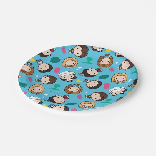 Assiettes En Carton AMIS™ | Caractère Motif Chibi (Angle)