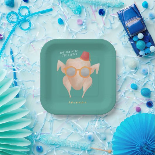 Assiettes En Carton AMIS™ | Celui avec la Turquie (Fête)