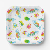 Assiettes En Carton AMIS™ | Central Perk Neon Motif (Recto)