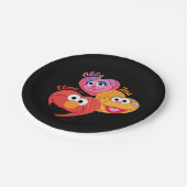 Assiettes En Carton Amis de la rue Sésame (Angle)