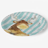 Assiettes En Carton Amis des animaux des bois dans la forêt d'hiver -  (Angle)