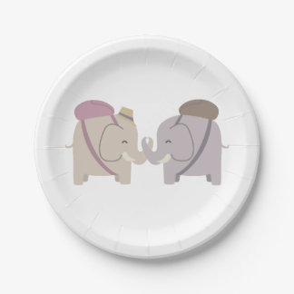Assiettes En Carton amis éléphant