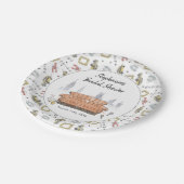 Assiettes En Carton AMIS™ | Fête des mariées d'aquarelle Perk Central (Angle)