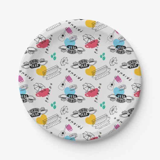 Assiettes En Carton AMIS™ | Motif d'icône (Devant)