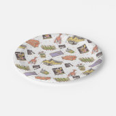 Assiettes En Carton AMIS™ | Motif d'icône Poka Dot (Angle)