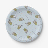 Assiettes En Carton AMIS™ | Polka Dot Central Perk Motif (Devant)