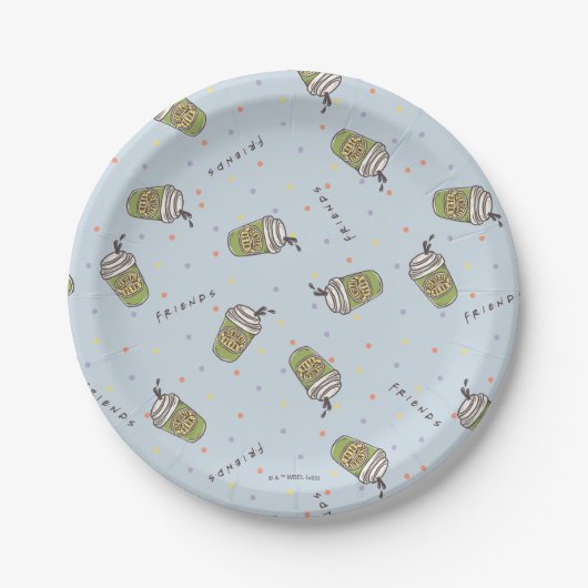 Assiettes En Carton AMIS™ | Polka Dot Central Perk Motif (Devant)